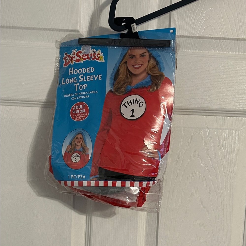 Dr. Seuss Red Hooded Top with Thing 1 Design